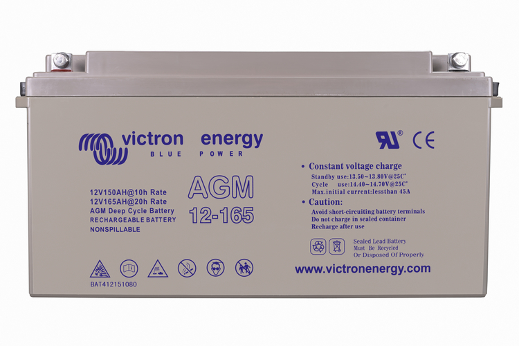 Baterías Victron; 12V/165Ah AGM Telecom Batt. (M8) (BAT412151164)