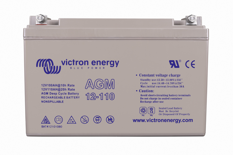 Baterías Victron; 12V/110Ah Gel Deep Cycle Batt. (BAT412101104)