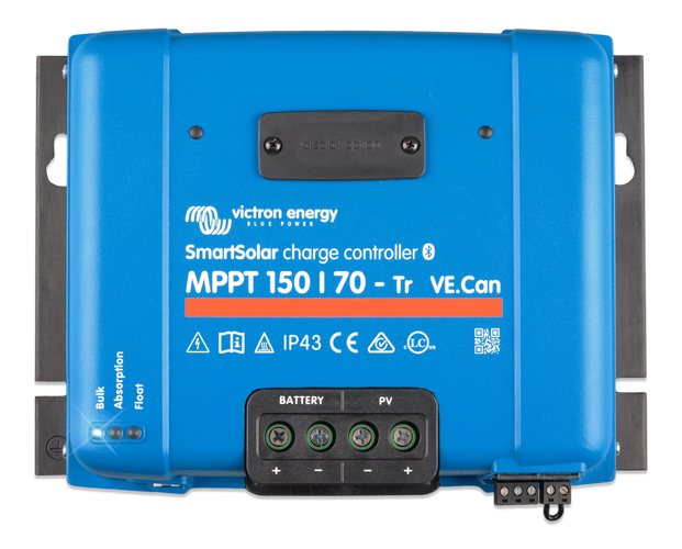 SmartSolar MPPT 150/70-Tr VE.Can ; 12/24/36/48V; 70A; Vmax 150V; con Display opcion; VE.Can. Maximizador Victron (SCC115070411)