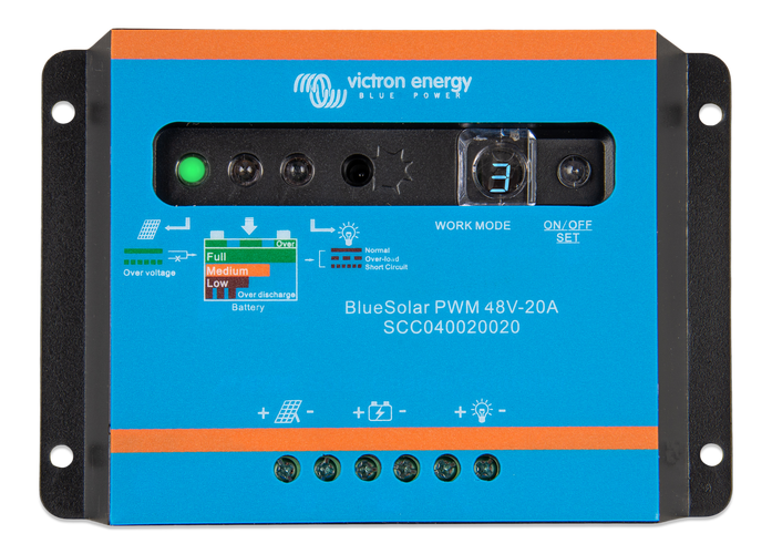 BlueSolar PWM-Light 48V-10A. Regulador Solar Victron (SCC040010020)