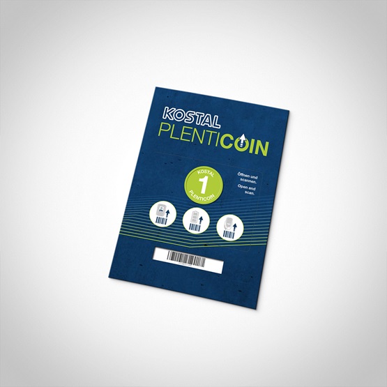 Tarjeta con 1 PLENTICOIN Kostal