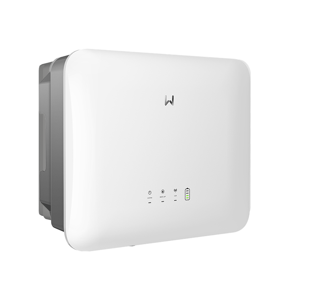 ES-G2; 5000W; 2 MPPTs; 23A Isc; Back-Up 22,7A CA; AFCI, SPD Tipo II/III CC/CA; WIFI, DC Switch y Meter Incluido; Inversor Híbrido Monofásico para baterias LV.